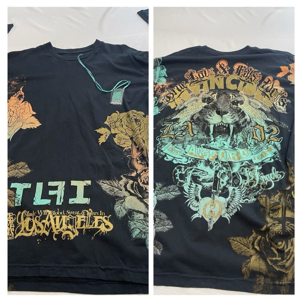 NWT True Love False Idols Black Long Sleeve Shirt Size Large New - Picture 1 of 13